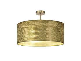 DK0847  Baymont 60cm Semi Flush 5 Light Antique Brass, Gold Leaf